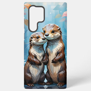 Otters Holding Hands Samsung Galaxy Hoesje