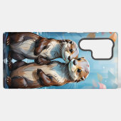 Otters Holding Hands Samsung Galaxy Hoesje (Achterkant horizontaal)