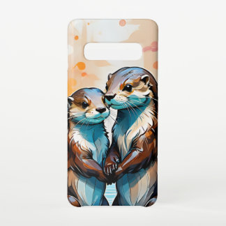 Otters Holding Hands Samsung Galaxy S10 Hoesje