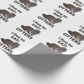 Otters Ik leef om grappige otters te eten Cadeaupapier (Hoek)