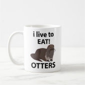 Otters Ik leef om grappige otters te eten Koffiemok (Links)
