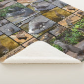 Otters in een fotocollage, sherpa deken (3/4)