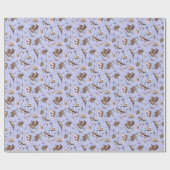 Otters in Paars Cadeaupapier (Vlak)