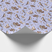 Otters in Paars Cadeaupapier (Hoek)