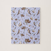 Otters in Paars Legpuzzel (Verticaal)