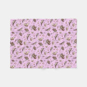 Otters in roze fleece deken (Voorkant (Horizontaal))