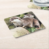 OTTERS KARTONNEN ONDERZETTERS (Schuin)