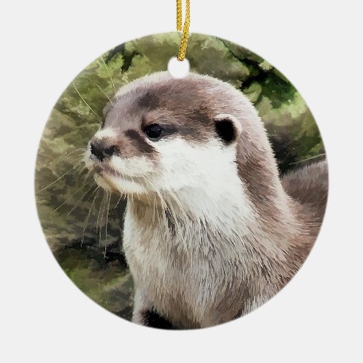 OTTERS KERAMISCH ORNAMENT (Voorkant)