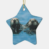 otters keramisch ornament (Links)