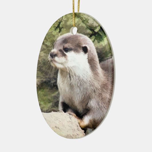 OTTERS KERAMISCH ORNAMENT (Links)