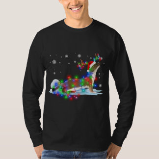 Otters Kerstboom Licht Pyjama Dier Xmas T-shirt
