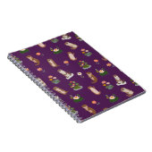Otters & Lily Pads on Dark Purple Notitieboek (Rechterzijde)