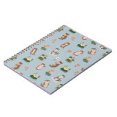 Otters & Lily Pads on Pale Gray-Blue Notitieboek (Linkerzijde)
