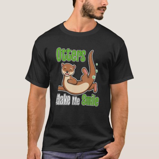 Otters Make Me Smile Wildlife Nature Sea Otters T-shirt (Voorkant)
