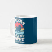 Otters maken me een gelukkige Sunset Retro voor ma Koffiemok (Voorkant links)