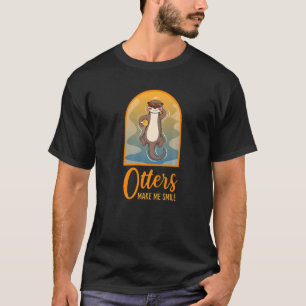 Otters Maken Me Smilen Muzieknoten Sleutel Muzikan T-shirt