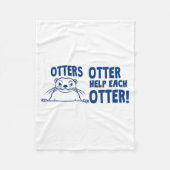 Otters Otter Help Each Otters Funny Saying  Fleece Deken (Voorkant)