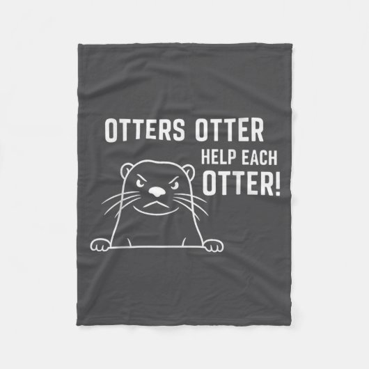 Otters Otter Helpen Elke Otter Grappige Otter Cita Fleece Deken (Voorkant)