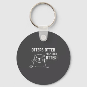 Otters Otter Helpt Elke Otter Grappige Otter Citaa Sleutelhanger