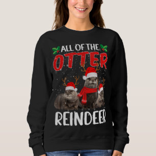 Otters Reindeer Antler Funny Kerstkerstkerstman Trui