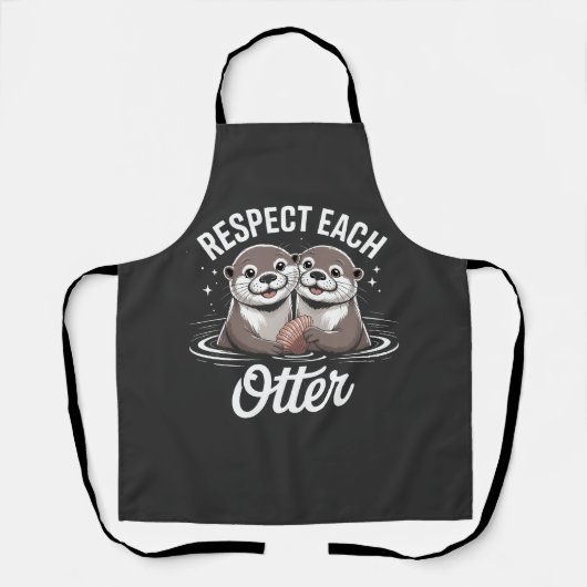 Otters Respecteren Elkaar Grappig Schort (Voorkant)