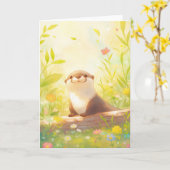 Otter's Springtime Paradise Kaart (Gele Bloem)