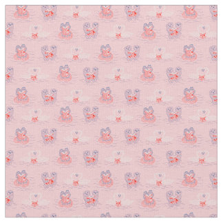 Otters, Swans, Frogs Reading Books Valentijnsdag Stof