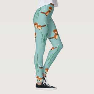 Otters Swimming Leggings