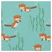 Otters Swimming Stof (Close Up)