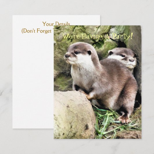 OTTERS-uitnodiging (Voorkant / Achterkant)