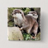 OTTERS VIERKANTE BUTTON 5,1 CM (Voorkant)