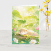 Otter's vredige dutje in de omhelzing van Natuur Kaart (Gele Bloem)