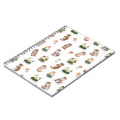 Otters & Waterlelies op Wit Notitieboek (Linkerzijde)