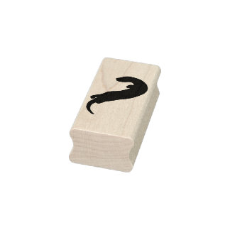 ottersilhouet rubberstempel