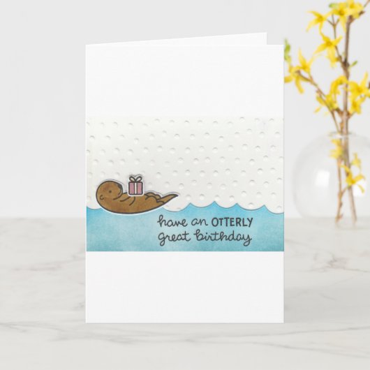 otterverjaardag kaart (Gele Bloem)