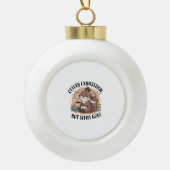 Ottery Expression Schattigee luiheid en Baby Keramische Bal Ornament (Voorkant)