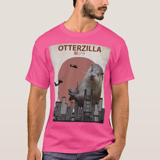 Otterzilla - Giant Otter Monster T-shirt (Voorkant)