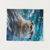 otterzwemmen wandkleed (Voorkant (horizontaal))