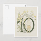 Ottilia Adelborg Bloemgetal - 10 Briefkaart (Voorkant / Achterkant)