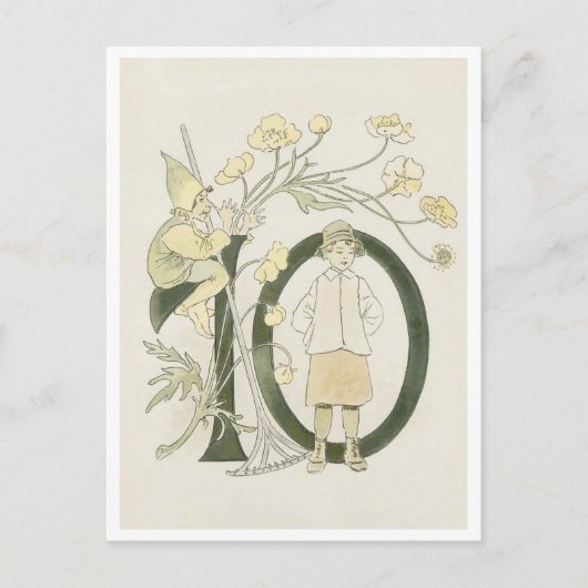 Ottilia Adelborg Bloemgetal - 10 Briefkaart (Voorkant)