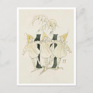 Ottilia Adelborg Bloemgetal - 11 Briefkaart