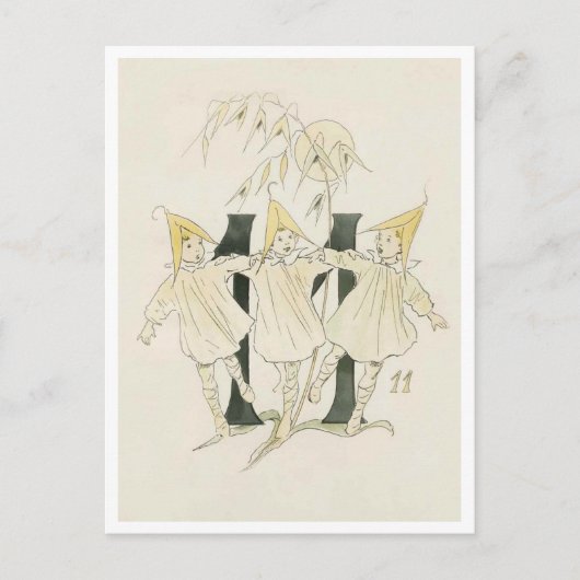 Ottilia Adelborg Bloemgetal - 11 Briefkaart (Voorkant)