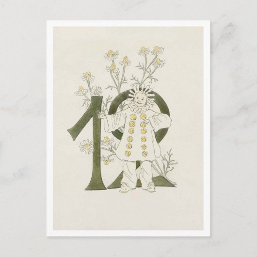  Ottilia Adelborg Bloemgetal - 12 Briefkaart (Voorkant)