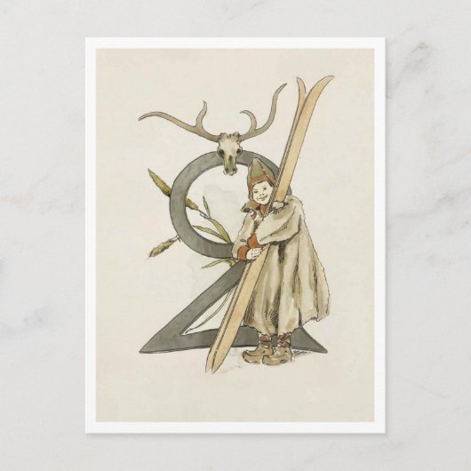  Ottilia Adelborg Bloemgetal - 2 Briefkaart (Voorkant)