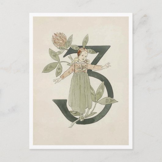  Ottilia Adelborg Bloemgetal - 3 Briefkaart (Voorkant)