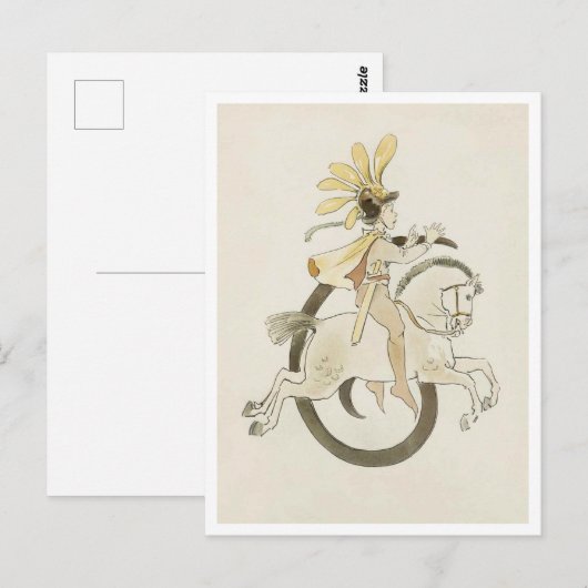 Ottilia Adelborg Bloemgetal - 6 Briefkaart (Voorkant / Achterkant)