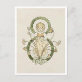 Ottilia Adelborg Bloemgetal - 8 Briefkaart (Voorkant)