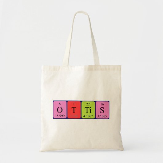 Ottis periodieke tabelnaam canvas tas (Voorkant)