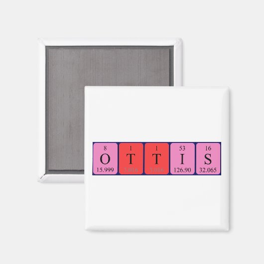 Ottis periodieke table name magnet (Voorkant / Achterkant)