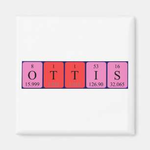 Ottis periodieke table name magnet